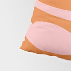 Smooth Waves Pink and Orange Pillow Sham Gallery Image 4