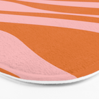 Smooth Waves Pink and Orange Bath Mat Gallery Image 3
