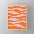 Smooth Waves Pink and Orange Mini Art Print Gallery Image 1