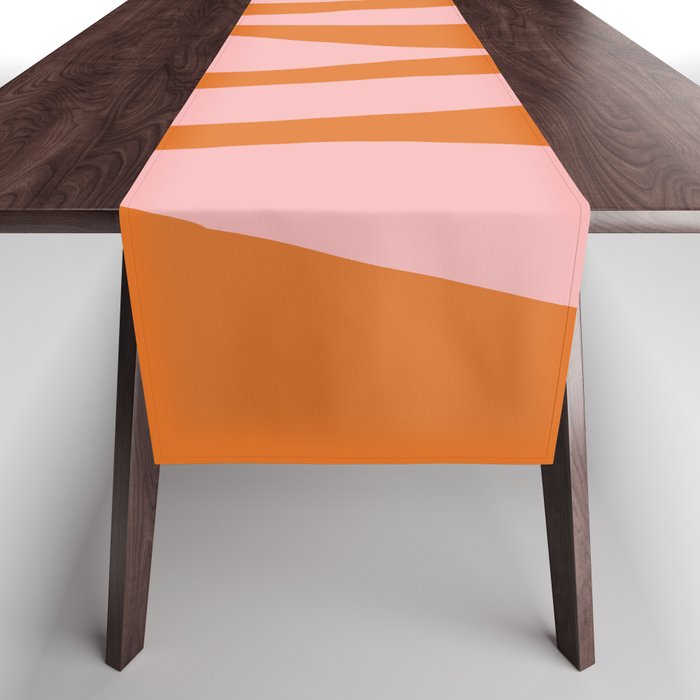 Smooth Waves Pink and Orange Table Runner Gallery Image 1