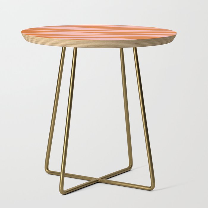 Smooth Waves Pink and Orange Side Table Gallery Image 1