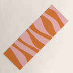 Smooth Waves Pink and Orange Yoga Mat Gallery Image 1