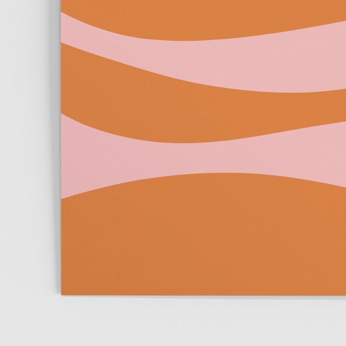 Smooth Waves Pink and Orange Poster Gallery Image 3