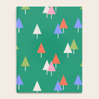 Minimalist Festive Trees on Green - Modern Holiday Pattern Notebook Gallery Image 4