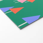 Minimalist Festive Trees on Green - Modern Holiday Pattern Welcome Mat Gallery Image 2
