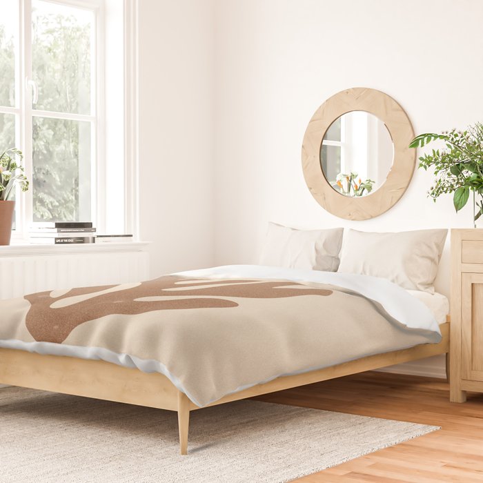 Coral Leaf: Matisse Taupe Brown Edition Duvet Cover Gallery Image 2