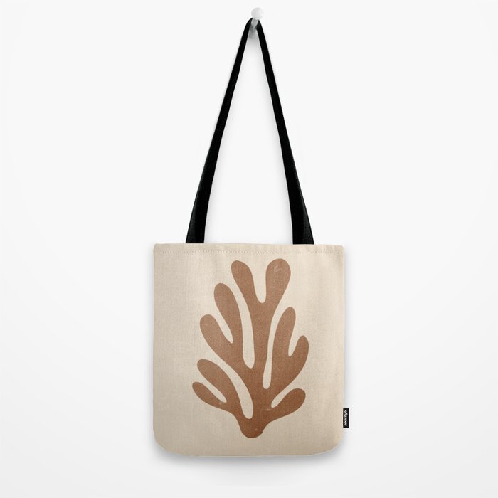 Coral Leaf: Matisse Taupe Brown Edition Tote Bag Gallery Image 2