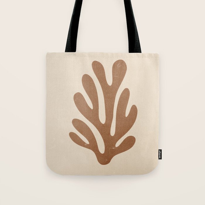Coral Leaf: Matisse Taupe Brown Edition Tote Bag Gallery Image 1