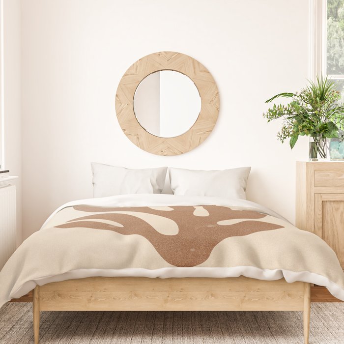 Coral Leaf: Matisse Taupe Brown Edition Duvet Cover Gallery Image 3