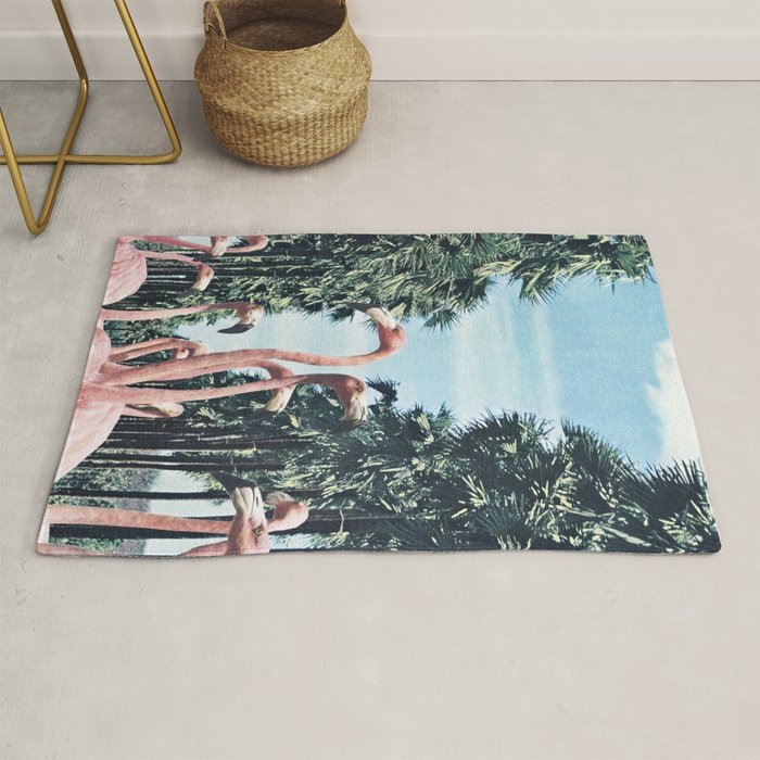 Palm Trees & Flamingos Rug Gallery Image 1