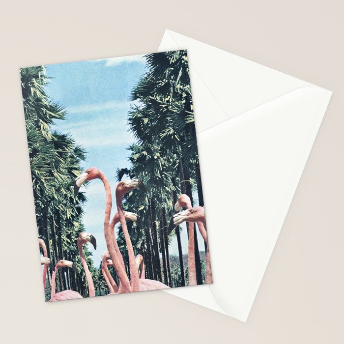 Palm Trees & Flamingos Stationery Card Gallery Image 2