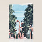 Palm Trees & Flamingos Stationery Card Gallery Image 2