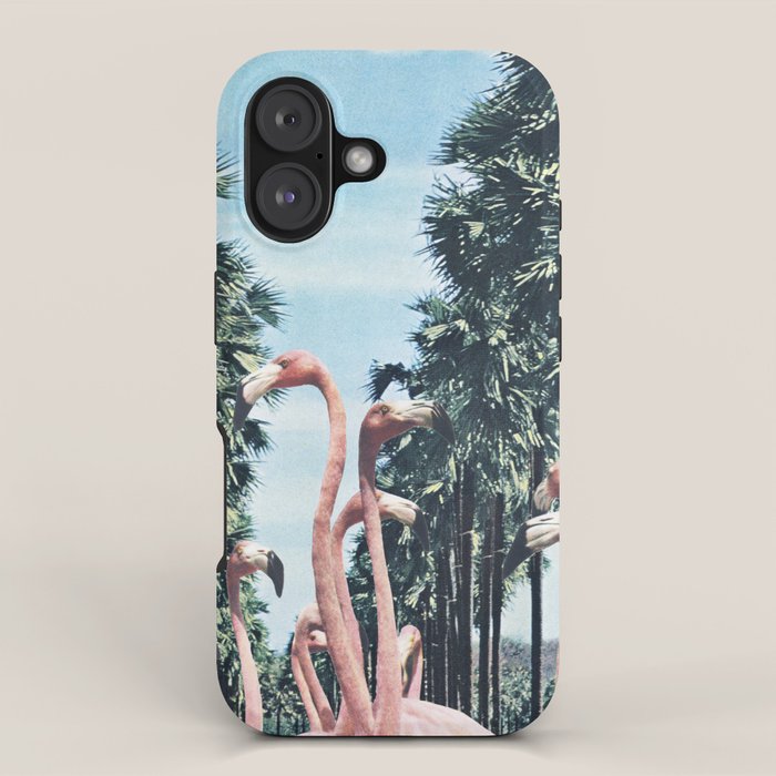 Palm Trees & Flamingos iPhone Case Gallery Image 1