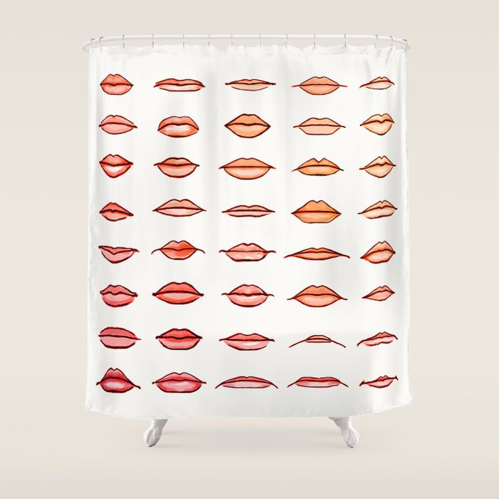 Lips II Shower Curtain Gallery Image 1