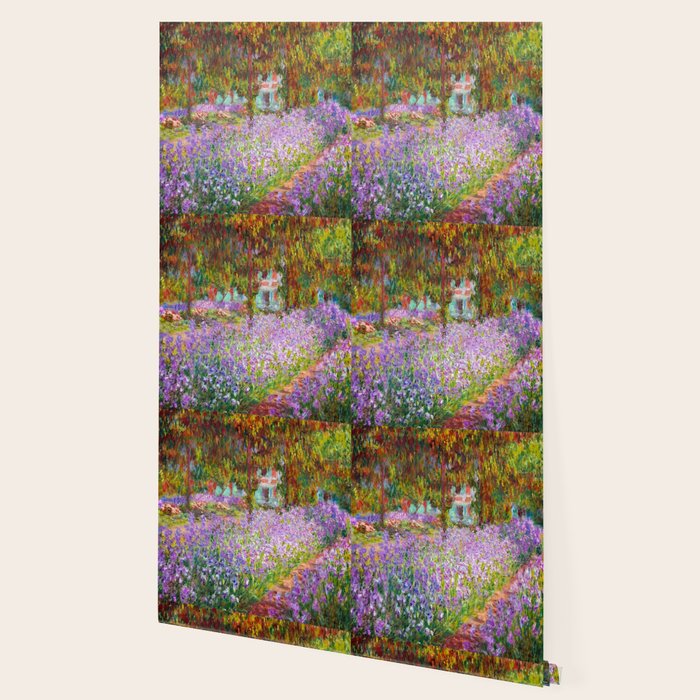 Claude Monet Irises In Monet's Garden At Giverny Wallpaper Gallery Image 2