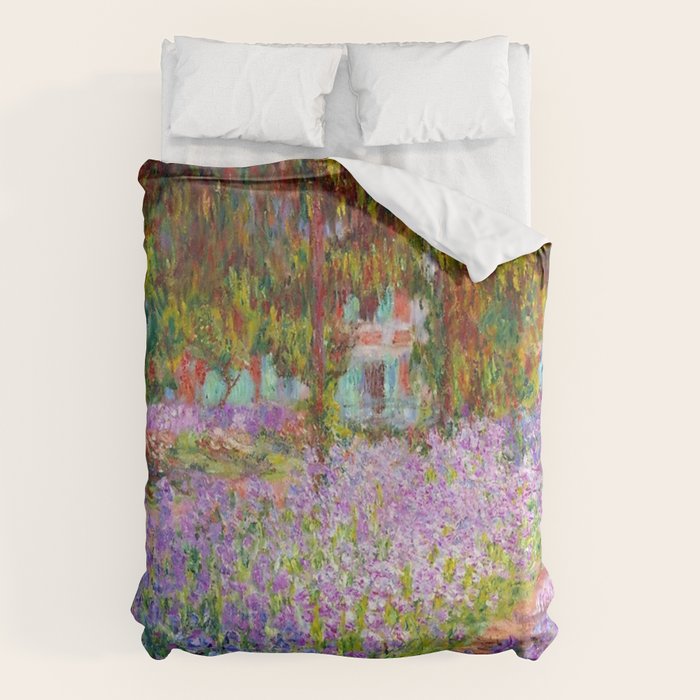 Claude Monet Irises In Monet's Garden At Giverny Duvet Cover Gallery Image 6