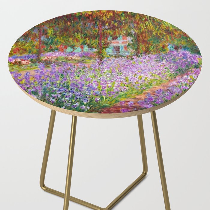 Claude Monet Irises In Monet's Garden At Giverny Side Table Gallery Image 2
