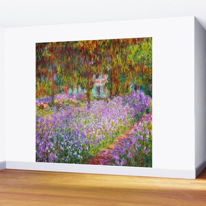 Claude Monet Irises In Monet's Garden At Giverny Wall Mural Gallery Image 2