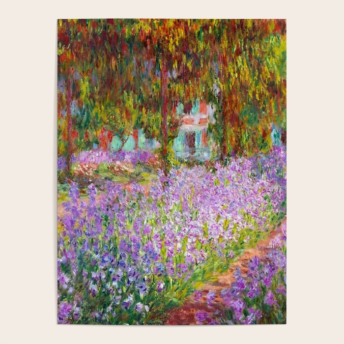 Claude Monet Irises In Monet's Garden At Giverny Poster Gallery Image 1