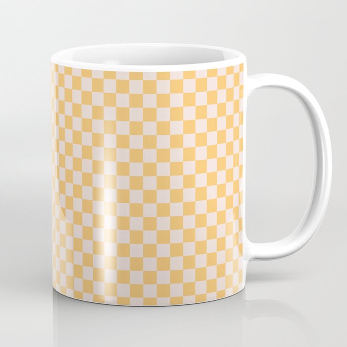 Check I - Yellow â Checkerboard Print Coffee Mug Gallery Image 1