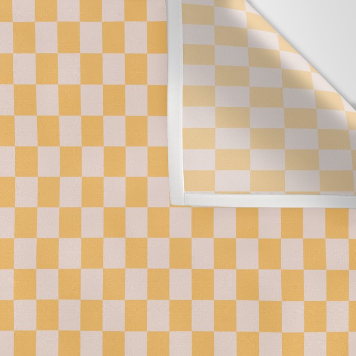 Check I - Yellow â Checkerboard Print Wall Tapestry Gallery Image 3