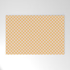 Check I - Yellow â Checkerboard Print Welcome Mat Gallery Image 1