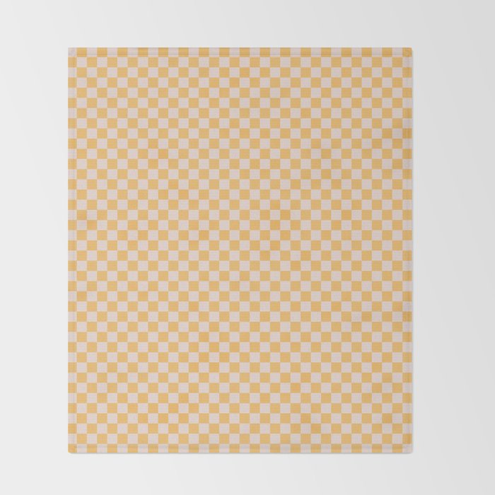 Check I - Yellow â Checkerboard Print Throw Blanket Gallery Image 2