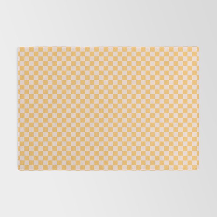 Check I - Yellow â Checkerboard Print Rug Gallery Image 2