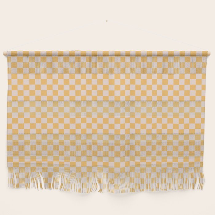 Check I - Yellow â Checkerboard Print Wall Hanging Gallery Image 1