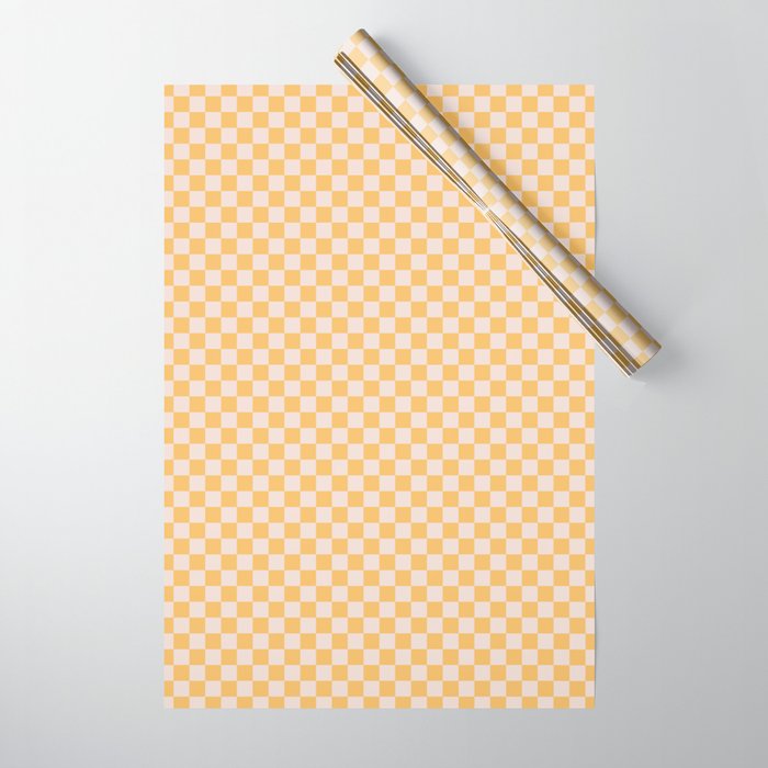 Check I - Yellow â Checkerboard Print Wrapping Paper Gallery Image 1
