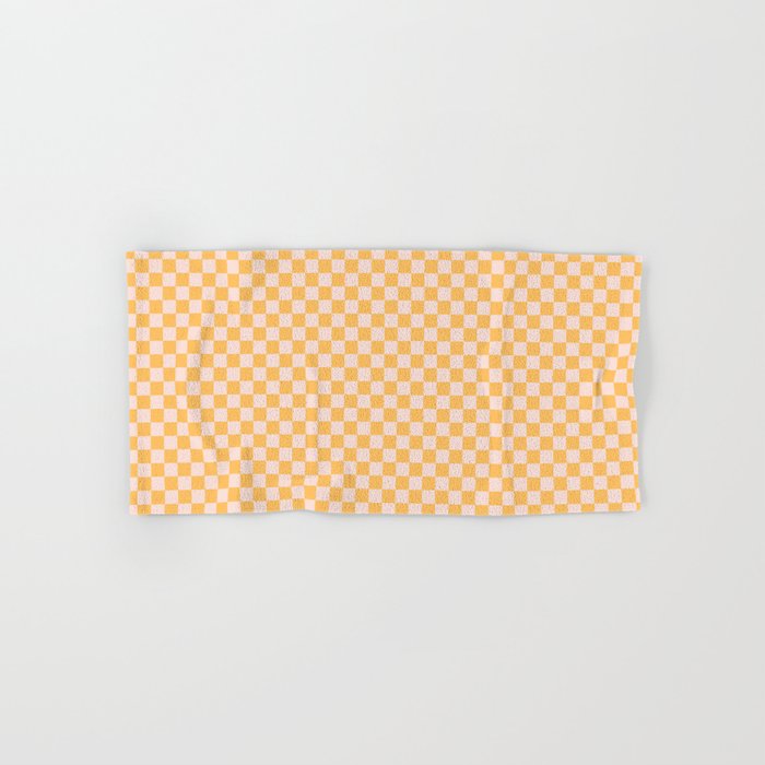 Check I - Yellow â Checkerboard Print Bath Towel Gallery Image 1