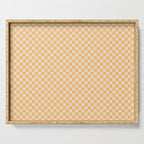 Check I - Yellow â Checkerboard Print Serving Tray Gallery Image 1