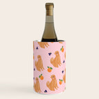 Golden Retriever and Fruits Pink Wine Chiller Gallery Image 1