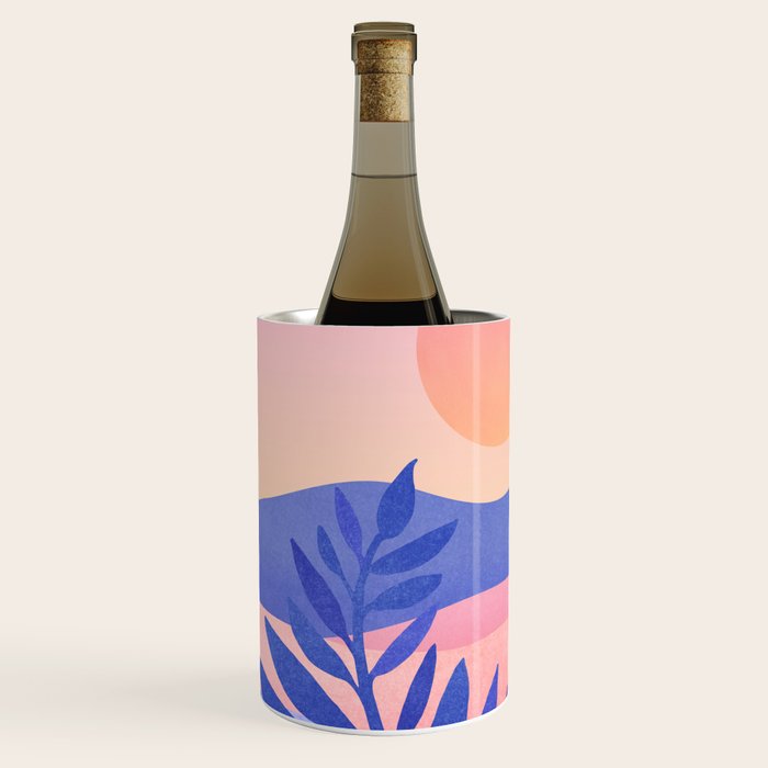 Hawaiian Sunset Tropical Landscape Wine Chiller Gallery Image 2