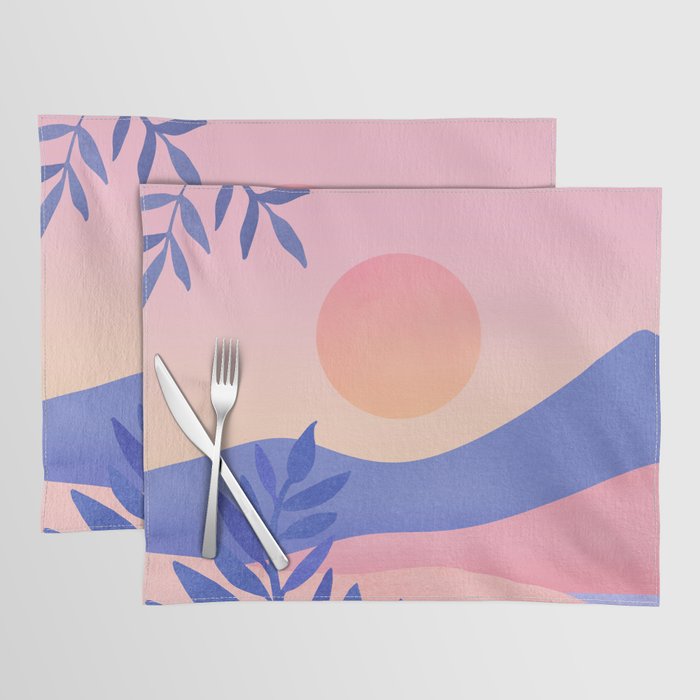Hawaiian Sunset Tropical Landscape Placemat Gallery Image 1