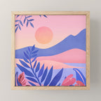 Hawaiian Sunset Tropical Landscape Mini Art Print Gallery Image 1