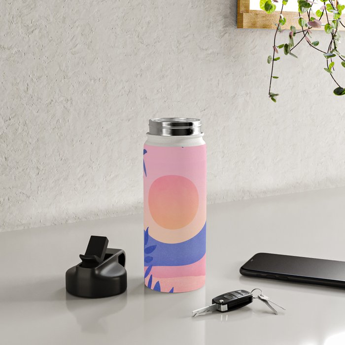 Hawaiian Sunset Tropical Landscape Water Bottle Gallery Image 4