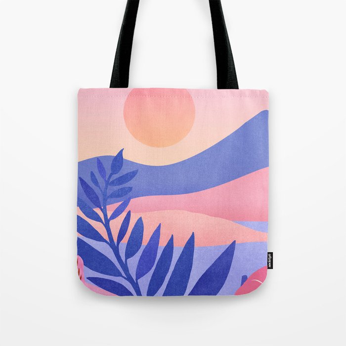 Hawaiian Sunset Tropical Landscape Tote Bag Gallery Image 1