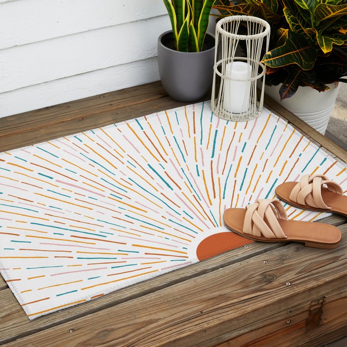 Sunshine All Around Outdoor Rug Gallery Image 2