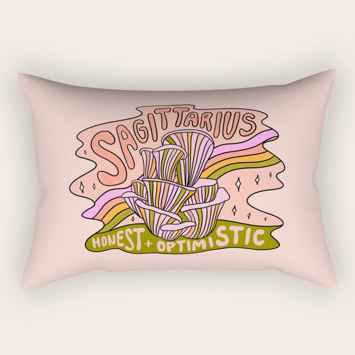 Sagittarius Mushroom Rectangular Pillow Gallery Image 2