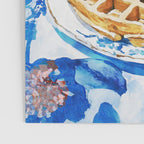 Strawberry Belgian Waffle Breakfast Watercolor Poster Gallery Image 3