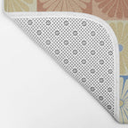 Retro Flowers Check Pattern VIII Bath Mat Gallery Image 2
