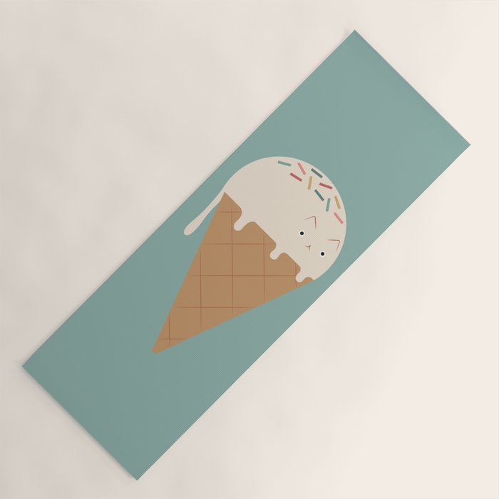 Ice Cream Cat Yoga Mat Gallery Image 1