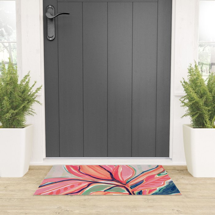 Flower Market Tropical Art Welcome Mat Gallery Image 3