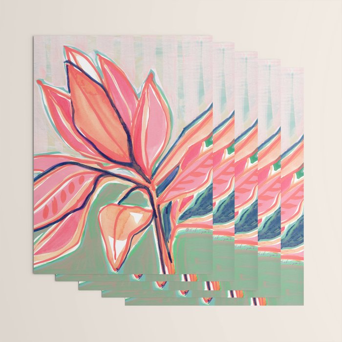 Flower Market Tropical Art Wrapping Paper Gallery Image 3