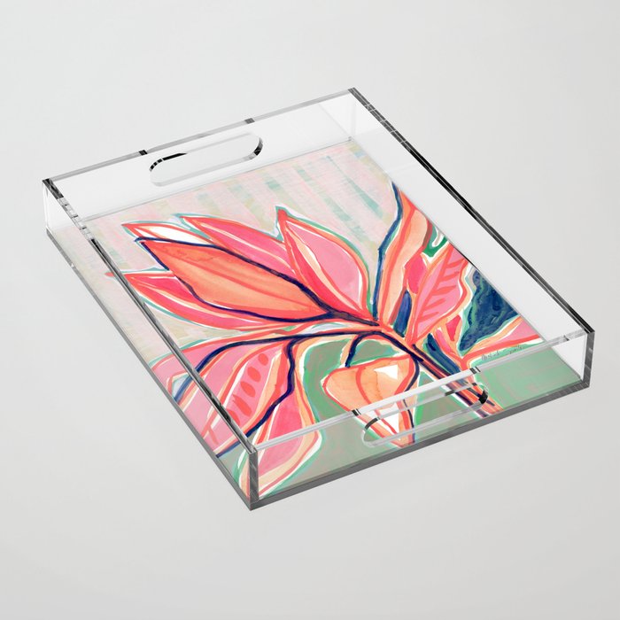 Flower Market Tropical Art Acrylic Tray Gallery Image 1