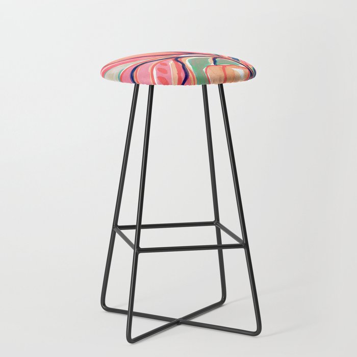 Flower Market Tropical Art Stool Gallery Image 1