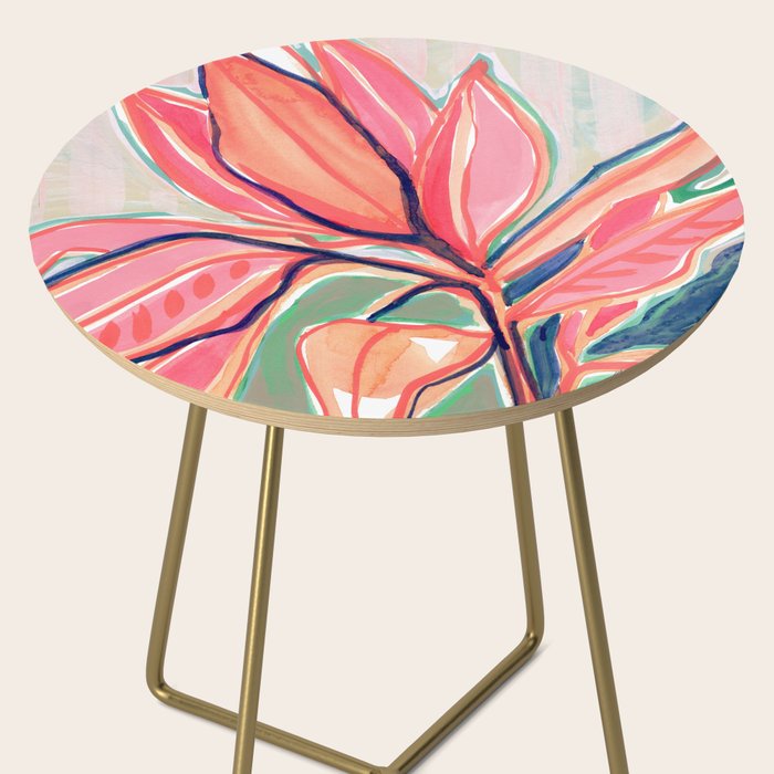 Flower Market Tropical Art Side Table Gallery Image 2
