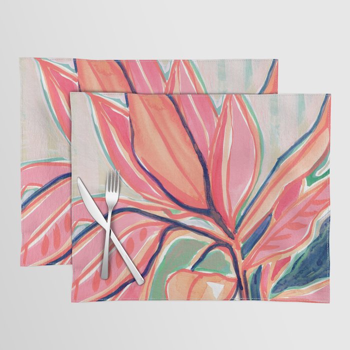 Flower Market Tropical Art Placemat Gallery Image 1