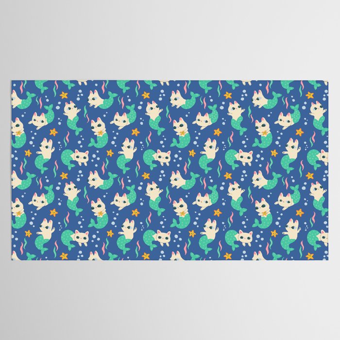 Pretty Purrmaids - Cat Mermaids Tablecloth Gallery Image 2